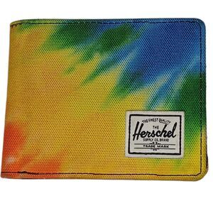 Herschel Supply Company Roy Bifold RFID Wallet Tie Dye Yellow Blue Orange